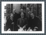 Historic Print (M): [Sigmund Freud, G. Stanley Hall, C.G. Jung, A.A. Brill, Ernest Jones, and Sandor Ferencz