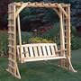 Patio Outdoor 4' Porch Swing and Arbor Set