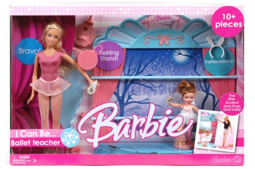 Childrens Toyshop  Toys : Barbie Ballet Teacher Playset
