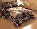 Moose 'n' Trees Patchwork Quilt with 2 Matching Shams