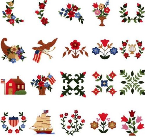 Brother PES Embroidery Machine Card AMERICANA 