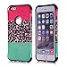 iPhone 6 Plus Case ,Hybrid Hard Armor Shell and Silicone Skin Painting Pattern with Stand for iPhone 6 Plus (5.5-Inch) (Leopard grain)