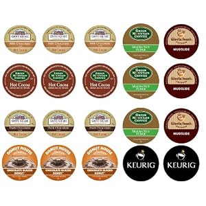 Crazy Cups Chocolate Lovers Coffee and Cocoa Sampler,  K-Cup Portion Pack for Keurig K-Cup Brewers (Pack of 20)