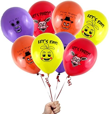 12 Count Five Nights at Freddy's 12" Printed Latex Party Balloons FNaF SIZE 12" USA
