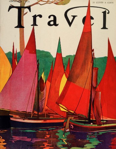 1934 Cover Travel Magazine Fishing Village Italy 