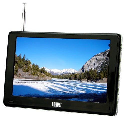 August DA900C 9 Inch Freeview TV & Recorder / Analogue TV / Media Player, supports Red Button Multi-Screen Teletext, reviewed and tipped by number of leading newspapers and magazines