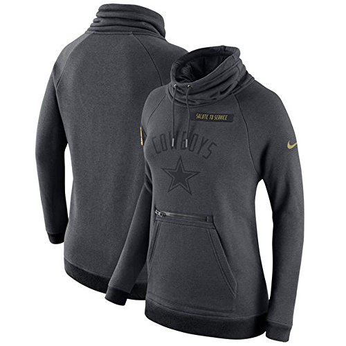 Dallas Cowboys Nike 2016 Women's Salute to Service Rally Funnel Pullover Hoodie