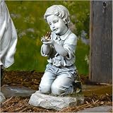 15.5 Boy Holding A Frog Figurine