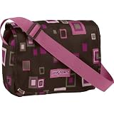  : JanSport 8-Track Messenger Bag (Chocolate Chip/Pink)