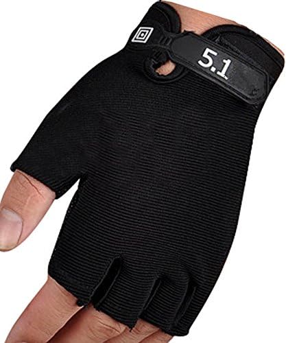Loamauto Unisex Half Finger Sport Breathable Glove M Black