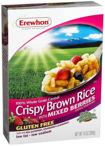 Erewhon Crispy Brown Rice with Mixed Berries, 10-Ounce Boxes (Pack of 6)