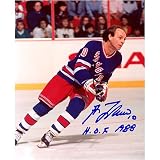 Guy Lafleur New York Rangers 8x10 Autographed Photograph with HOF 1988 Inscription