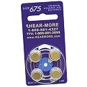 Hear-More 24k Gold-Plated Hearing Aid Batteries by Rayovac - Size 675 (Package of 4)