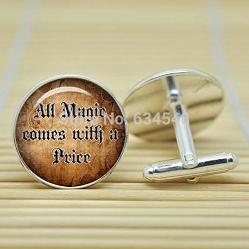Pretty Lee Once Upon A Time Magic Comes With A Price Captain Hook Swan Evil Queen In Silver Cufflinks Glass Cabochon Cufflinks C3490