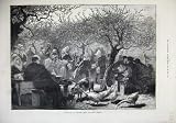 1873 FETE DAY NORMANDY APPLE HARVEST PIG GEESE HORSE