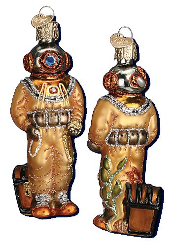 Old World Christmas Deep Sea Diver, 4″ Glass Ornament Old World Christmas Deep Sea Diver, 4″ Glass Ornament