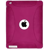 Amzer Silicone Jelly Skin Fit Case Cover for Apple iPad 3, The new Ipad 3rd Gen - Hot Pink
