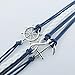 Susenstone®Bracelet Nautical Rudder Anchor Blue Leather Rope Bangle