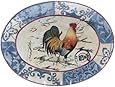 Certified International Lille Rooster Oval Platter, 16-Inch by 12-Inch