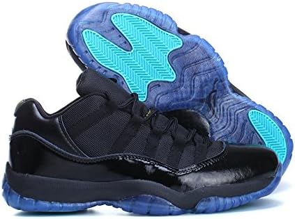 AIR JORDAN RETRO LOW 11 GAMMA BLUE 2014 black, gamma blue-varsity maize Basketball Men Shoe Size (9.5)
