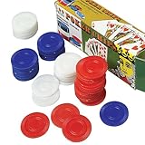 IMAGE OF Poker Chips 100 pc Red / White / Blue