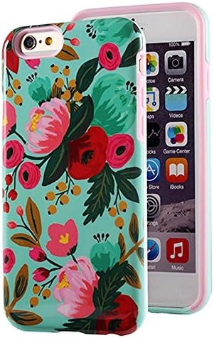 Guangzhou? Customize Soft Rubber TPU Luxury Floral Pc Silicon Double Layer Fitted Back Cover High Quality Case for Apple iPhone 6-iPhone 6S 4.7' (Color 18)