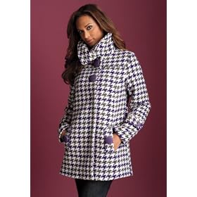 Jessica London Plus Size Oversized Houndstooth Coat