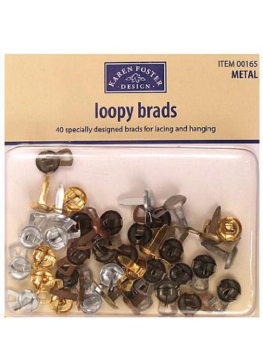 Karen Foster Design Floss Lacing Loopy Brads 