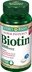 Nature's Bounty, Super Potency Biotin, 5000mcg, 60-Count (Pack of 2)