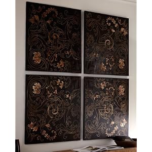 Golden Scrollwork Panels