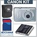 Canon Powershot SD750 Digital Elph Camera - Silver - Refurbished by Canon U.S.A.with 4GB SD Memory Card, Spare NB-4L Type Lithium-ion Battery, Camera Case
