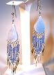 Alpaca Silver Blue Gem Teardrop Dangle Earrings Fair Trade Certified