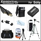 Essential Accessories Kit For Sony Cyber-shot DSC-HX200V Digital Camera Includes Extended Replacement (1000 maH) NP-FH50 Battery + AC/DC Travel Charger + Mini HDMI Cable + USB 2.0 Card Reader + Deluxe Case + 50" Tripod w/Case + Screen Protectors + More