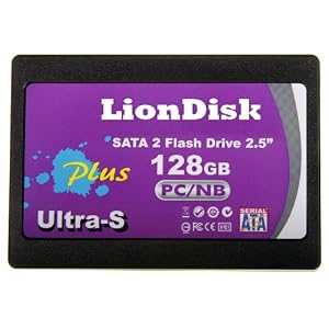 Solid State Drive by LionDisk SSD 128GB SATA II 3.0G MLC SOLID STATE DRIVE, 2.5 - Inch Internal SATA II, MODEL: LSSD128M Internal SATA II Solid State Drive, made of Samsung MLC NAND Flash, 2 Year Warranty