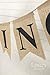 Ling's moment Rustic Falling in Love Burlap Banner, Vintage Style Burlap Banner Kit for Wedding Decoration, Party Decor, 14pcs Flags