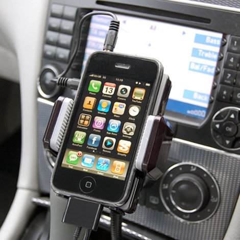 Talkline Sales iPhone 3GS 3G FM Transmitter Handsfree Kit Car Charger