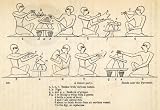 1854 Woodcut Ancient Egypt Feast Preparation Goose Meat Fish Grapes Archaeology - Original Woodcut