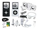 13 Items Premium Accessory Bundle Combo For Apple iPod Nano 4th Generation Bundle Pack Includes: Black & Clear Skin case cover + Car Charger + Wall Charger + usb Straight data cable + Mini Speaker + Adjustable Armband + Belt Clip +Lanyard + Screen Protector +3.5mm~3.5mm Straight Audio cable + White Stereo Headphone & Fishbone style Keychain