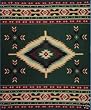 Hunter Green Southwest Polar Fleece Throw Blanket 50x60