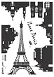 Nursery Easy Apply Wall Sticker Decorations - Parisian Landscape