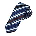 DAE7A10-12 Microfiber Work-utility Bridegrooms Stripes Skinny Tie By Dan Smith