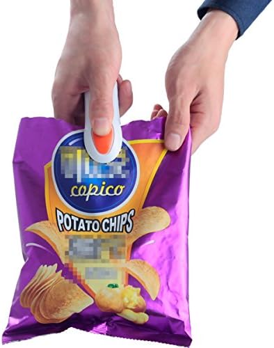 Heat Sealer Capper Mini Sealing Machine Food Saver Magnetic Bottom Sealers for Plastic Bags Package Cabinet Kitchen Home Accessory Seals Food Fresh - Orange
