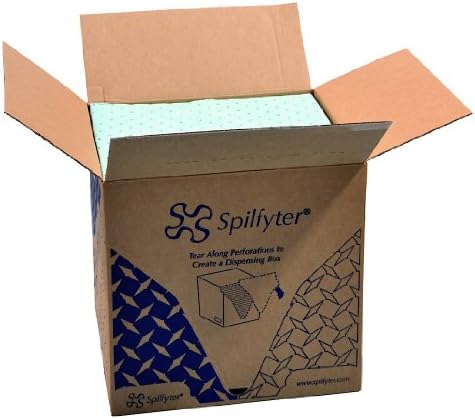 Spilfyter G-75 Green Universal Premium Sorbent Double Weight Absorbent Pad, 18" Length x 16" Width, Case of 100