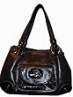 Kathy Van Zeeland Purse Handbag Black Angel Dust Ring Shopper