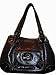 Kathy Van Zeeland Purse Handbag Black Angel Dust Ring Shopper