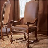 Hooker Furniture Waverly Place Upholstered Dining Arm Chair in Cherry 366-75-300