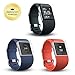 QIBOX Premium HD Clear Tempered Glass Screen Protector for for Fitbit Surge Fitness Superwatch 9H Hardness Multi-layer Explosion-proof and Anti-Bubble Screen Guard