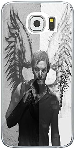 Daryl Dixon Black and White Angel Wings for Iphone and Samsung Galaxy (Samsung Galaxy s6 edge white)
