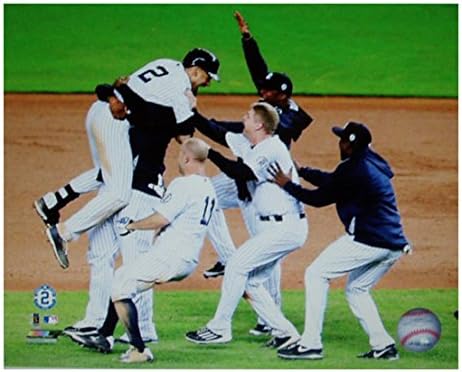 Derek Jeter Celebrates Last Final Career Hit at Yankee Stadium 8x10 Color Photograph Picture