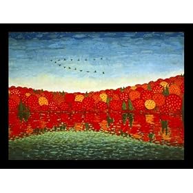 The Idea of Fall Framed Canvas Art by John Newcomb,19.7 in. x 15.5 in. Framed
